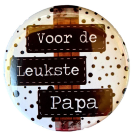 Opener met tekst ''Voor de leukste papa'' 56mm.