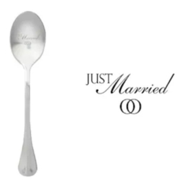Lepel met tekst ''Just married'' 15,5 cm.