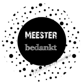 Button opener met tekst ''Meester bedankt''56 mm