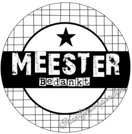 Button opener met tekst ''Meester bedankt''56 mm