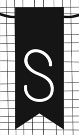 klein kaartje met letter S