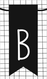 klein kaartje met letter B