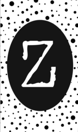 klein kaartje met letter Z.