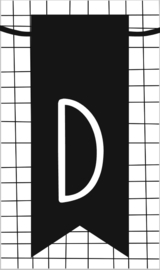 klein kaartje met letter D