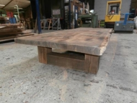 Old-Look massief eiken salontafel