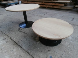 ronde eiken tafel met 1poot