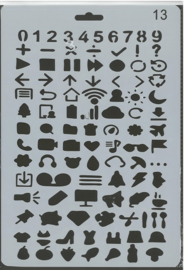 Sjabloon cijfers en pictogrammen 13
