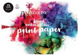 Ecoline Liquid water colour printpaper  A4 75 vellen