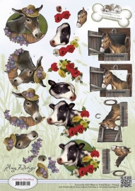 3D Knipvel  Amy Design  Animal Medley Farm Animals CD10454