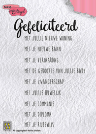 Clear stamp Dutch texts - Gefeliciteerd met jullie.... DTCS007