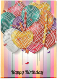 Happy Birthday balonnen 13 x 18 cm