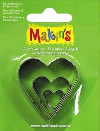 Makin's Clay Tin Cutter Heart 3 PC Set (36007)