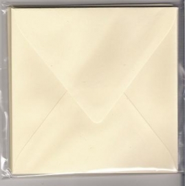 100 vierkante enveloppen 14x14 creme