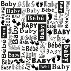 Multi Language Text Embossing Folders - Baby