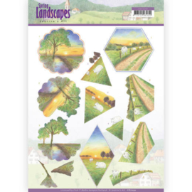 3D knipvel - Jeanine's Art - Spring Landscapes - Sunset CD11292