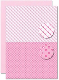 Decoupage sheet - Doublesided - Pink - Babyboy-suns  NEVA083