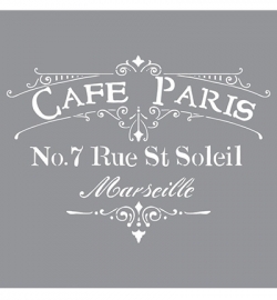 Decor Stencils - Stencils Cafe Paris 30.5x30.5 cm