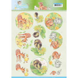 CD11272 3D knipvel - Jeanine's Art - Young Animals - Ducklings and Rabbits