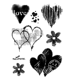 Woodware Clear Stamp Set FRS675 - Heart Collection