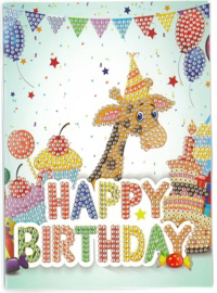 Happy Birthday Giraf 13 x 18 cm