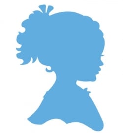 Creatables - Silhouette girl with ponytail LR0349