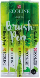 Ecoline Brush pen set Green