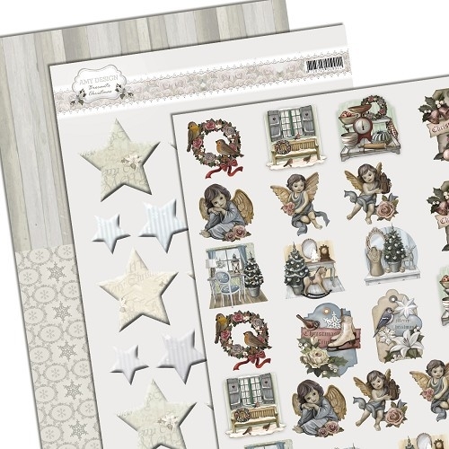 3D Knipvel - Amy Design - Brocante Christmas - Minis & Labels ADMIN10001
