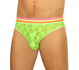Heren slip neon kant