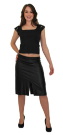 leren rok met sexy loopsplit