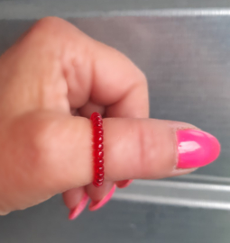 Ring elastisch ruby red