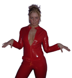 Rode lakcatsuit