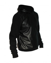 Leren heren hoodie/sweater