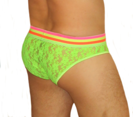 Heren slip neon kant