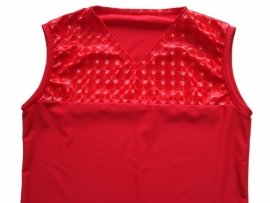 Rood shirt met hologram lak PVC