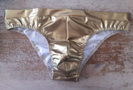Heren lak slip goud maat 56(xxl+)
