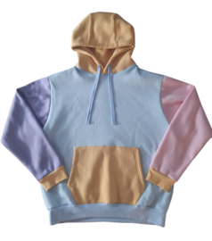 Hoodie colour block, kies je kleuren