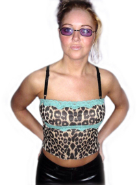 Panter print top Maat S