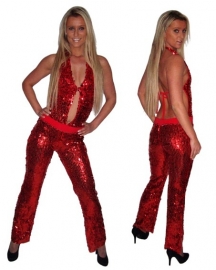 Catsuit van pailletten stof