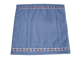 Servet in boerenbont blauw-wit