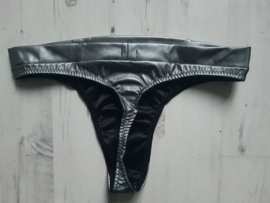 Heren string leer maat M