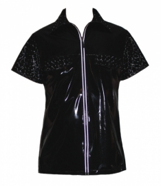 Heren lak shirt met hologram lak