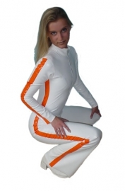 Lakcatsuit met streep