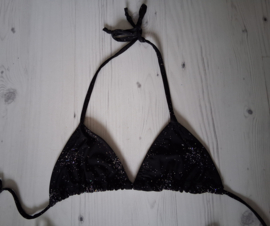 Zwarte glitter bikini maat S/M