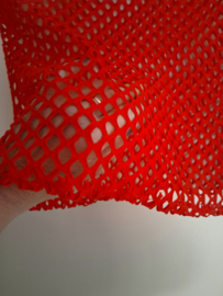 Rood net shirt met lak maat S enM