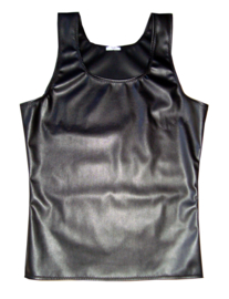 Leren sporty singlet