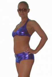 Paarse metallic bikinitop