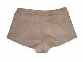 Suedine hotpants beige