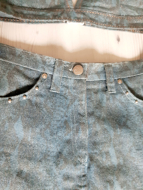 Mini rok van jeans met slangenprint maat S
