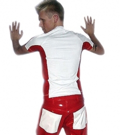 Heren shirt lycra met rood lak