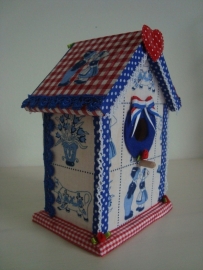 Delfts blauw vogelhuisje